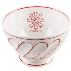 6 in. D Footed Snowflake Cereal Bowl by Molly Hatch