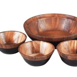 Kona Wood 5 Pc Salad Set by Noritake -Dinnerware Shop wood noritake bowls w001 05u c3 1000