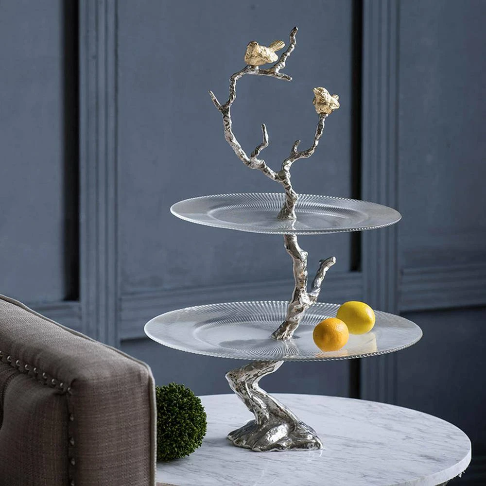 15.5 in. Silver, Gold Charger Plates by A & B Home 4 15.5 in. Silver, Gold Charger Plates by A & B Home - Image 2