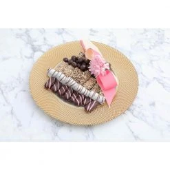 13 in. D Glass Chargers with Gold Border Set of 4 by C T Classic Touch 10 13 in. D Glass Chargers with Gold Border Set of 4 by C T Classic Touch -Dinnerware Shop yellows golds c t classic touch charger plates cg760 1f 1000