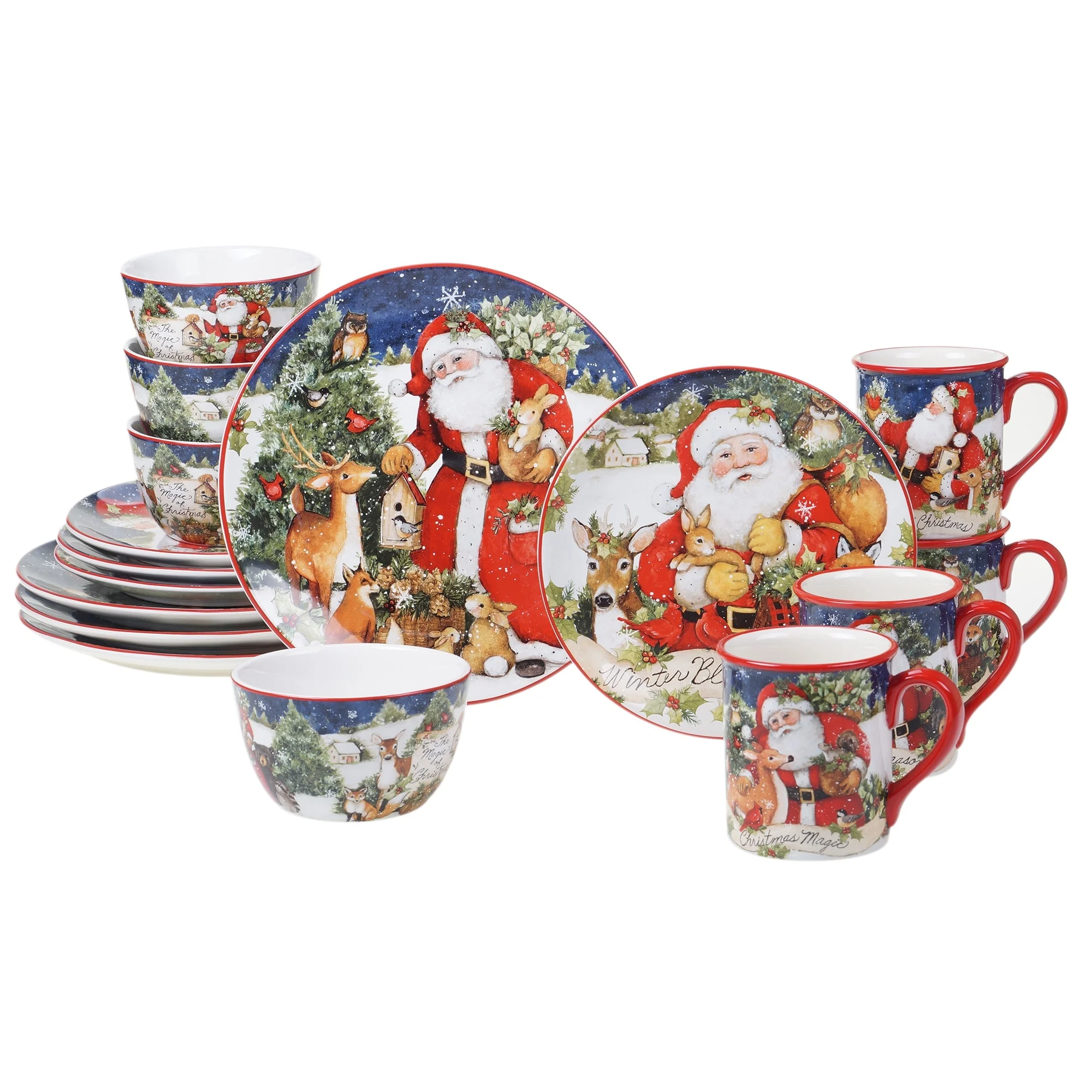Dinnerware Shop -Dinnerware Shop Certified International Magic Of Christmas Santa 16 piece Dinnerware Set Service for 4 227eb596 4b31 4c5f 8e90 4552575ddf53.4cd147a051310d174c6aa1cf3d85a2b2